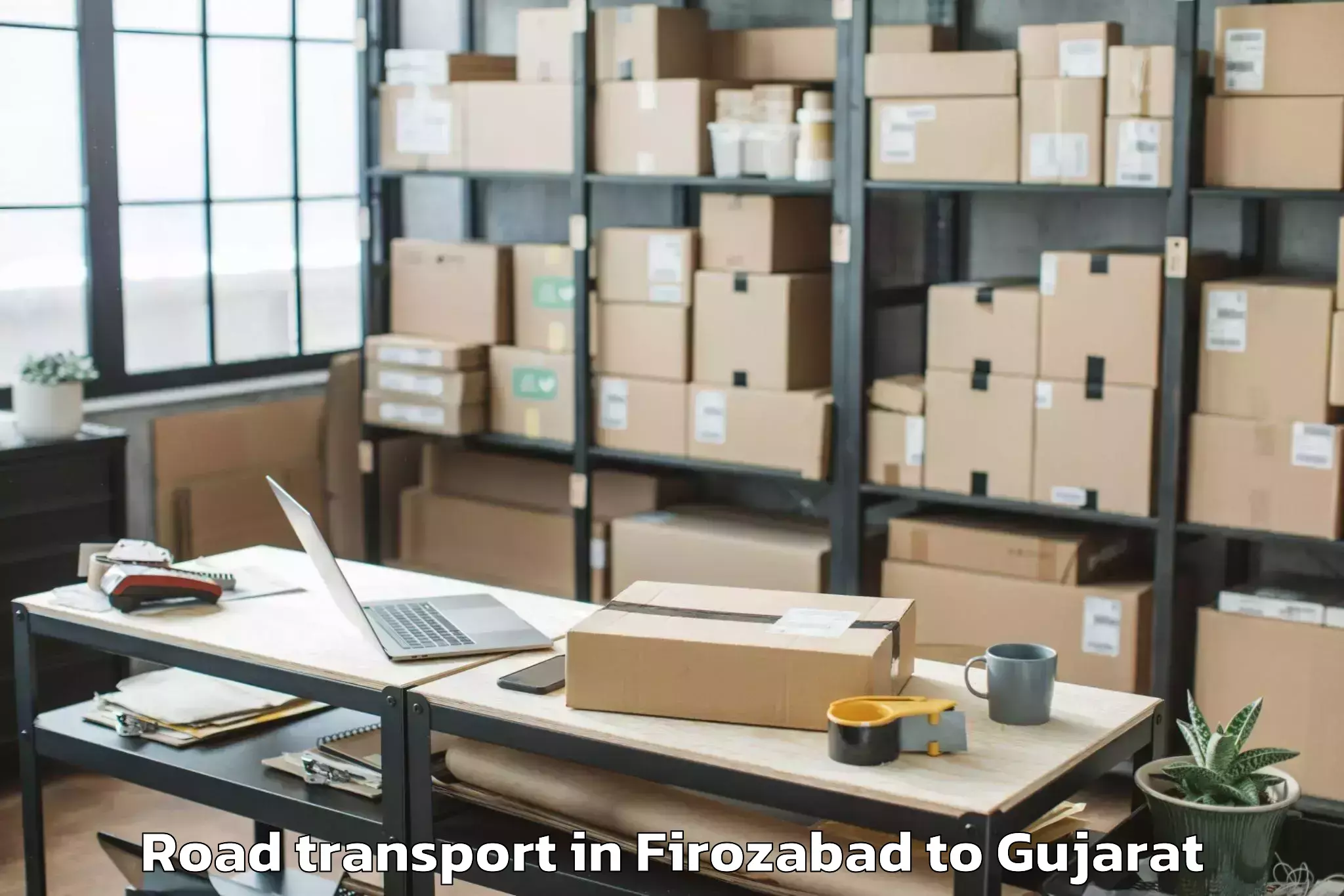 Book Firozabad to Gujarat University Of Transpla Road Transport Online